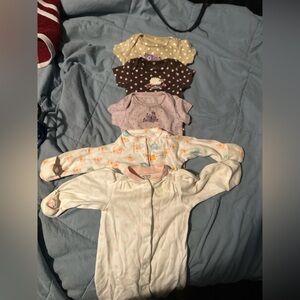 Assorted Carter’s Newborn Baby One Piece Set